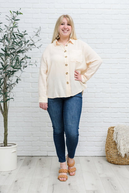 Want The Best Button Up Top - Dahlia Boutique