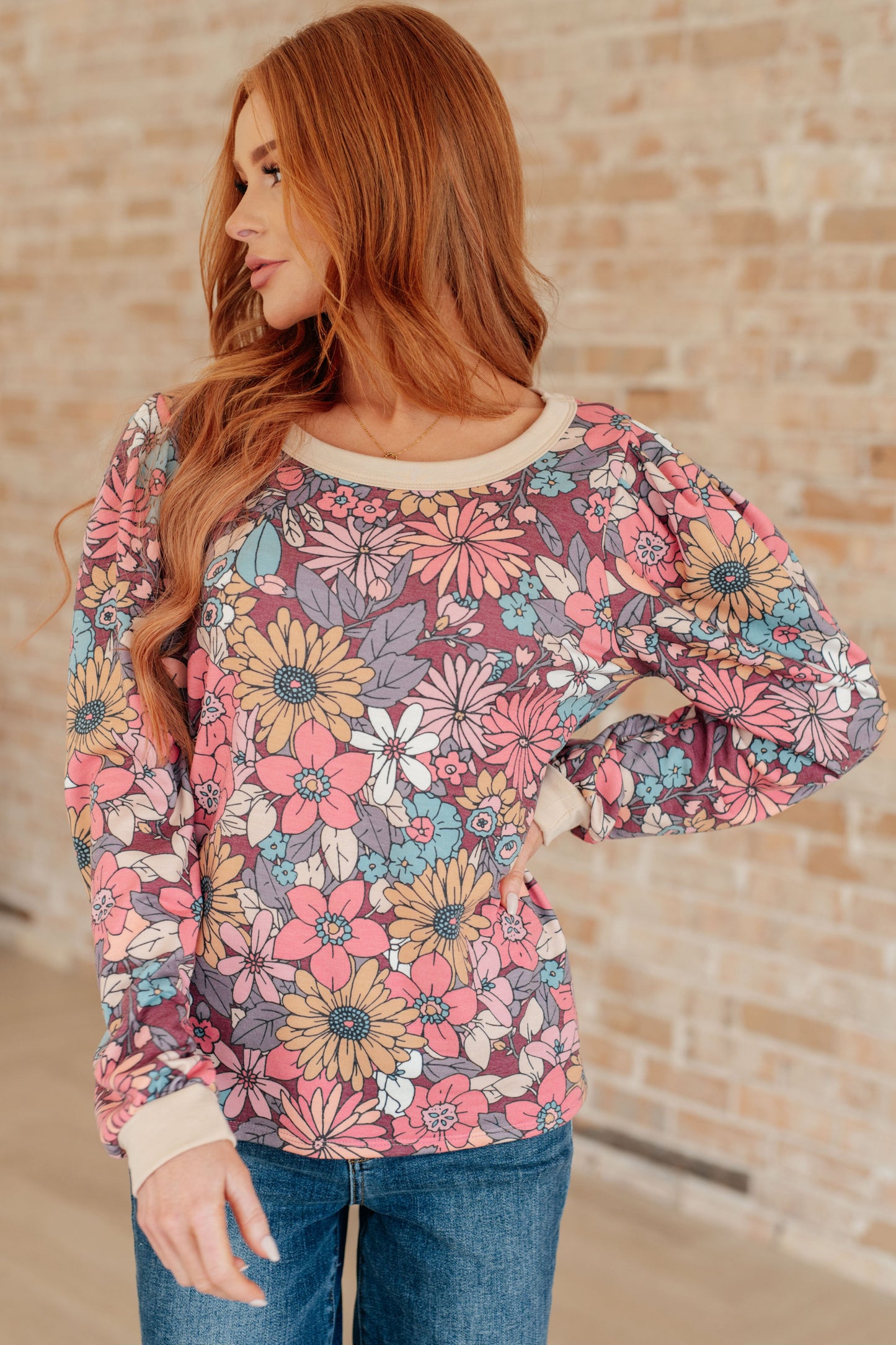 A Florists Dream Long Sleeve Pullover - Dahlia Boutique