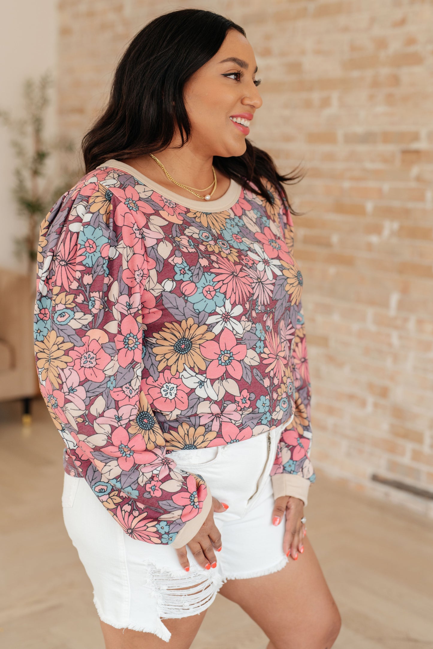 A Florists Dream Long Sleeve Pullover - Dahlia Boutique