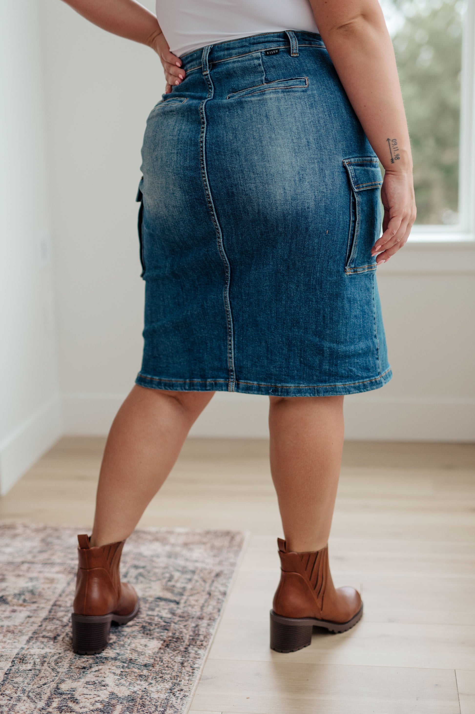 Always Be There Cargo Denim Skirt - Dahlia Boutique