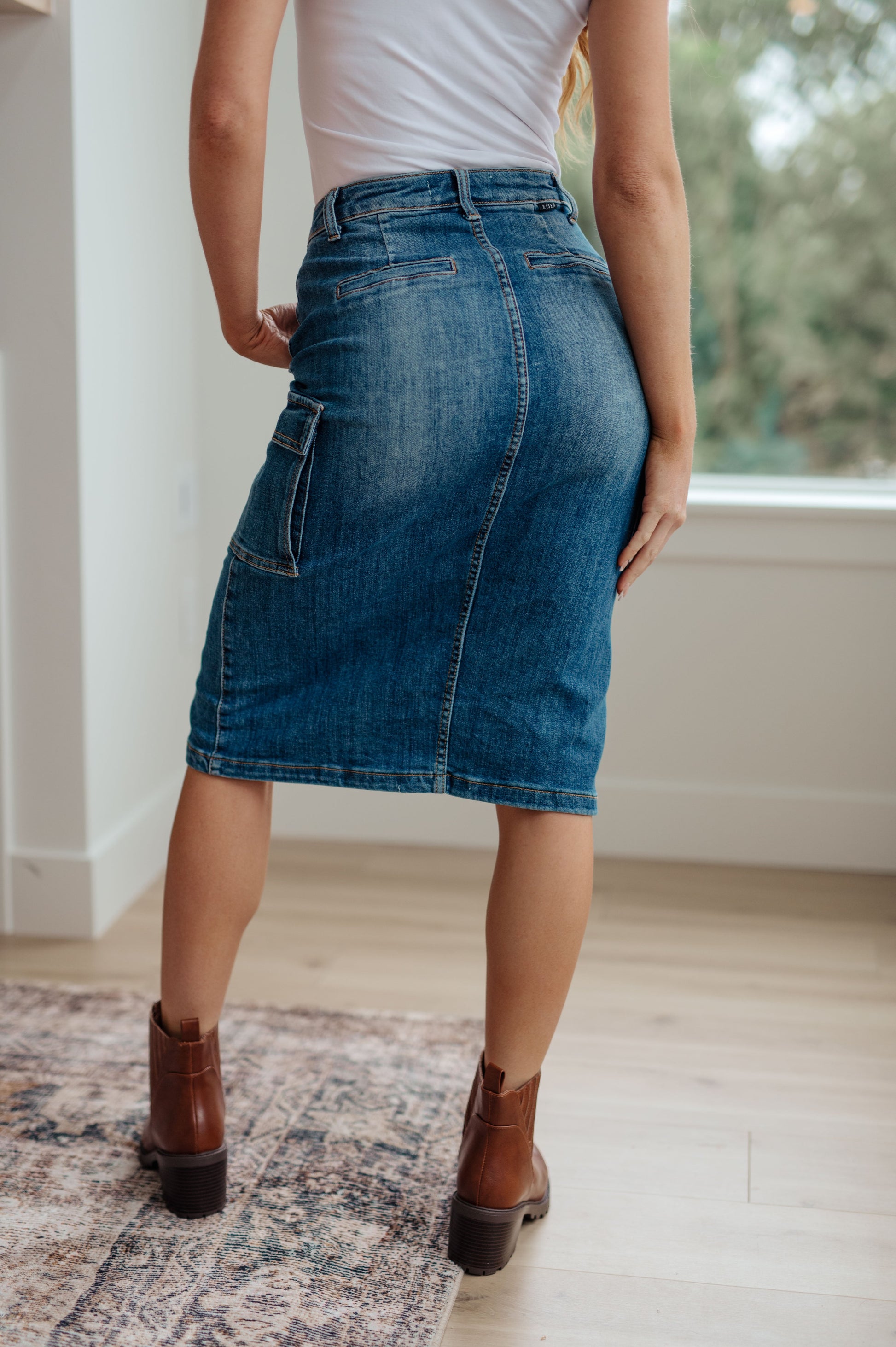 Always Be There Cargo Denim Skirt - Dahlia Boutique