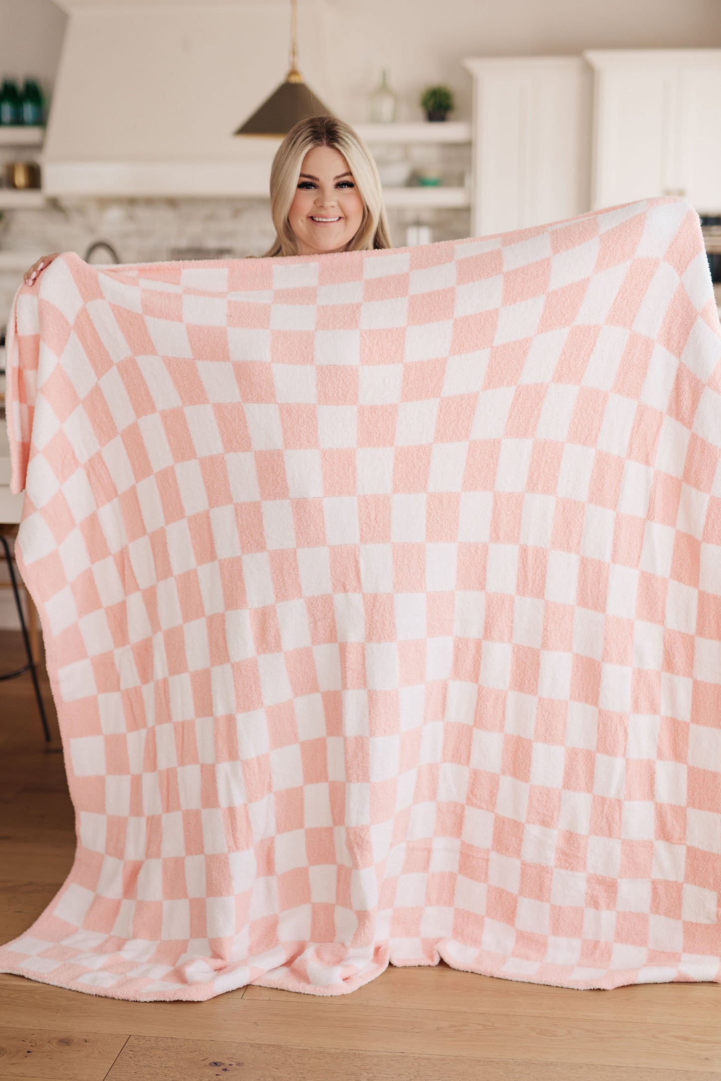 Penny Blanket Single Cuddle Size in Pink Check - Dahlia Boutique