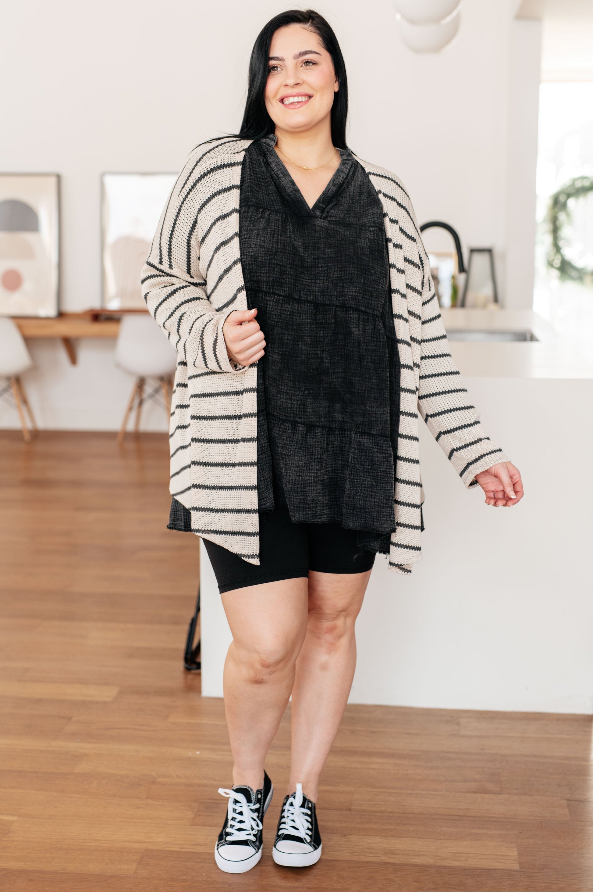 Weekend Adventure Striped Longline Cardigan - Dahlia Boutique