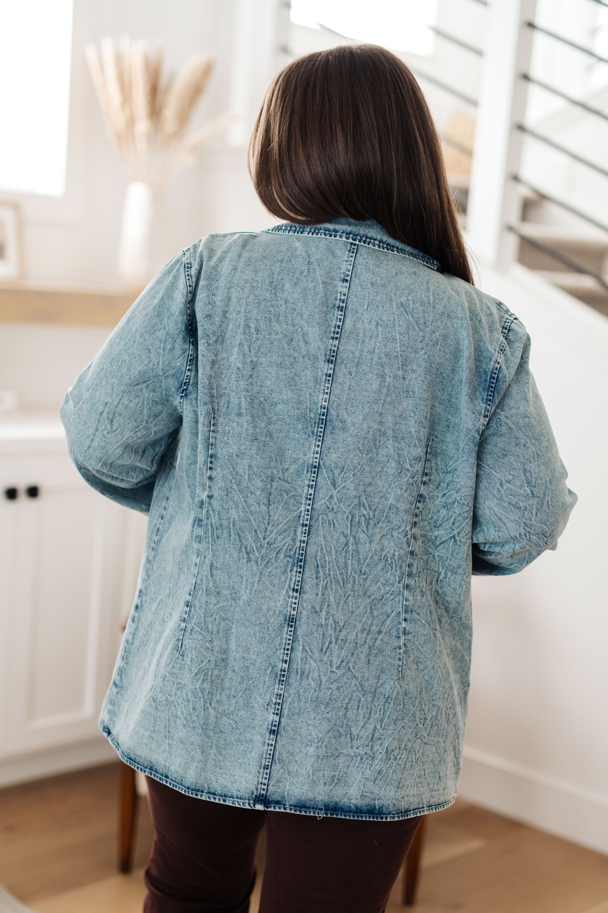 Business Brunch Denim Blazer - Dahlia Boutique