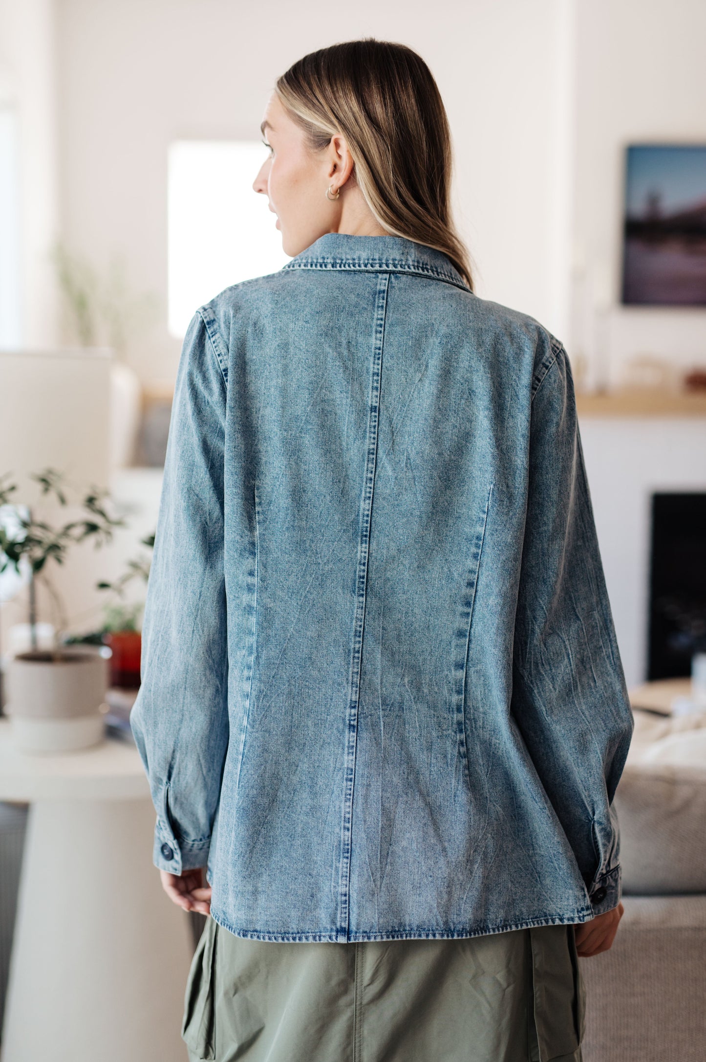 Business Brunch Denim Blazer - Dahlia Boutique