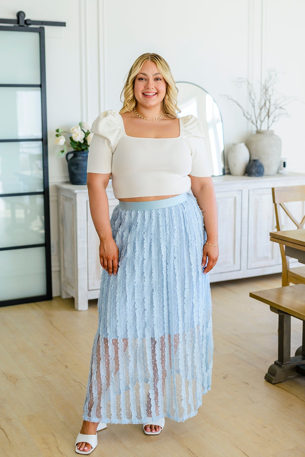 Cascading Ruffles A-Line Skirt - Dahlia Boutique