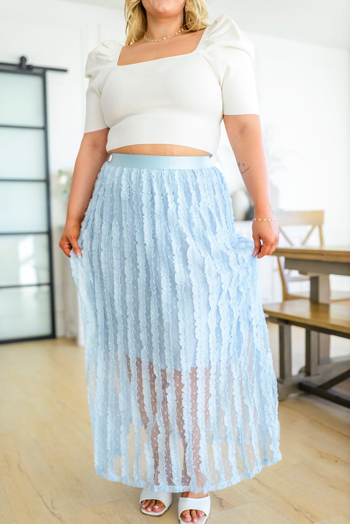 Cascading Ruffles A-Line Skirt - Dahlia Boutique