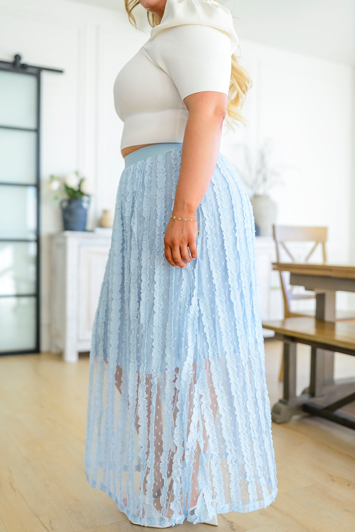 Cascading Ruffles A-Line Skirt - Dahlia Boutique