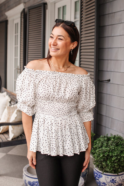 Chose Me Dotted Top - Dahlia Boutique