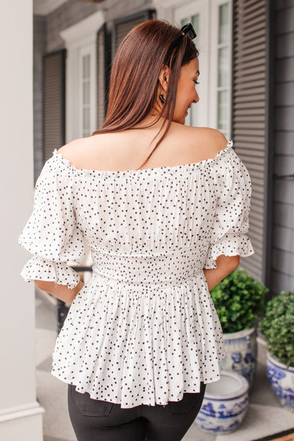 Chose Me Dotted Top - Dahlia Boutique