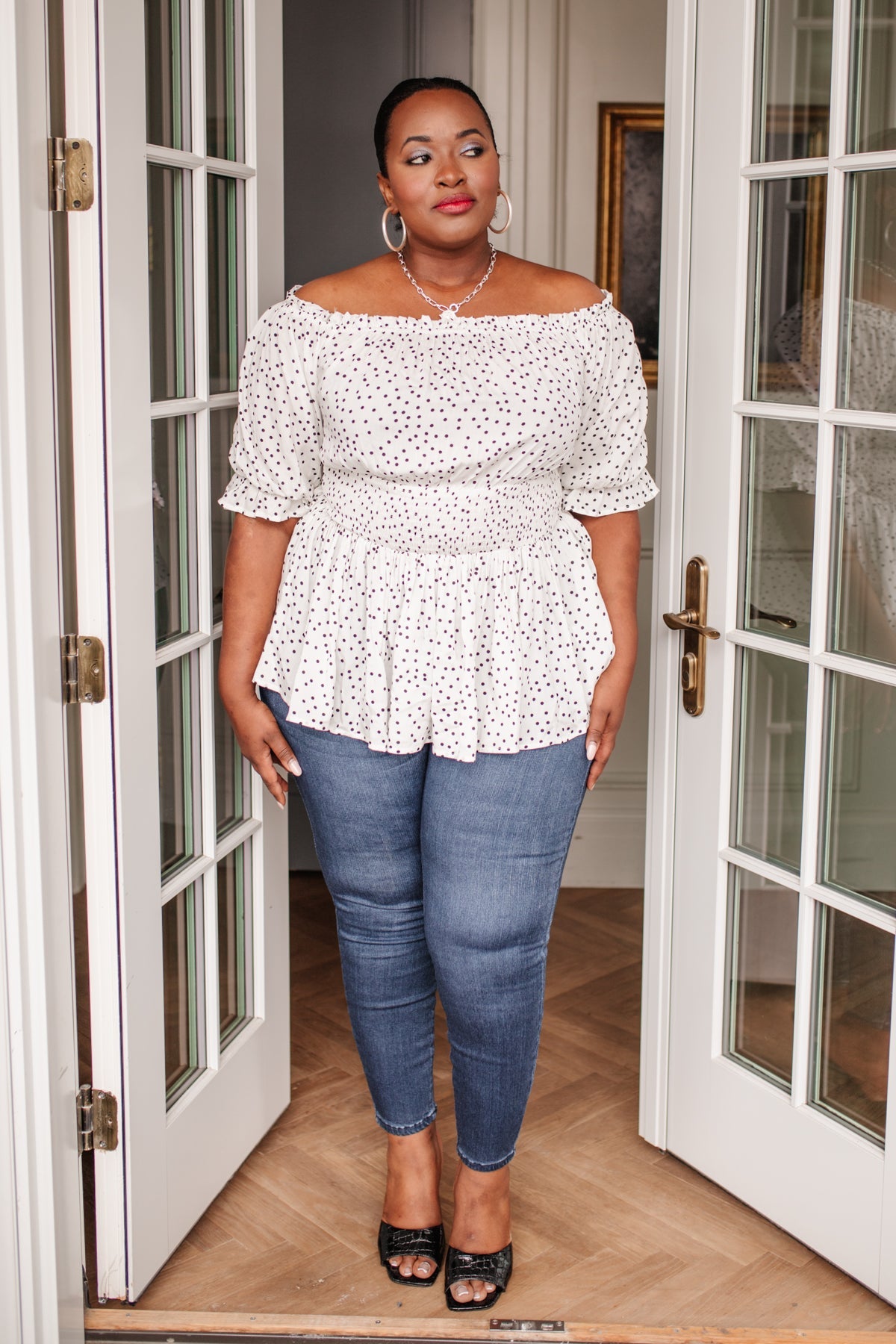 Chose Me Dotted Top - Dahlia Boutique