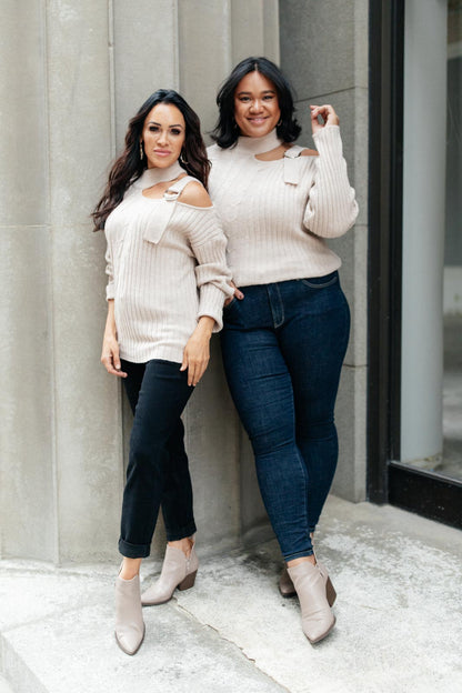 City Chic Sweater in Beige - Dahlia Boutique