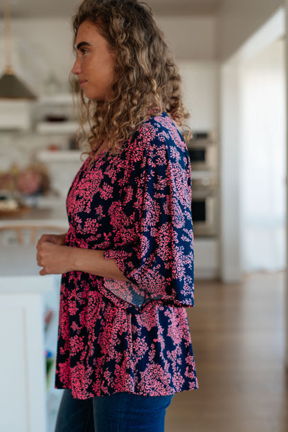 Top peplum en rosa de cachemir de Dearest Dreamer