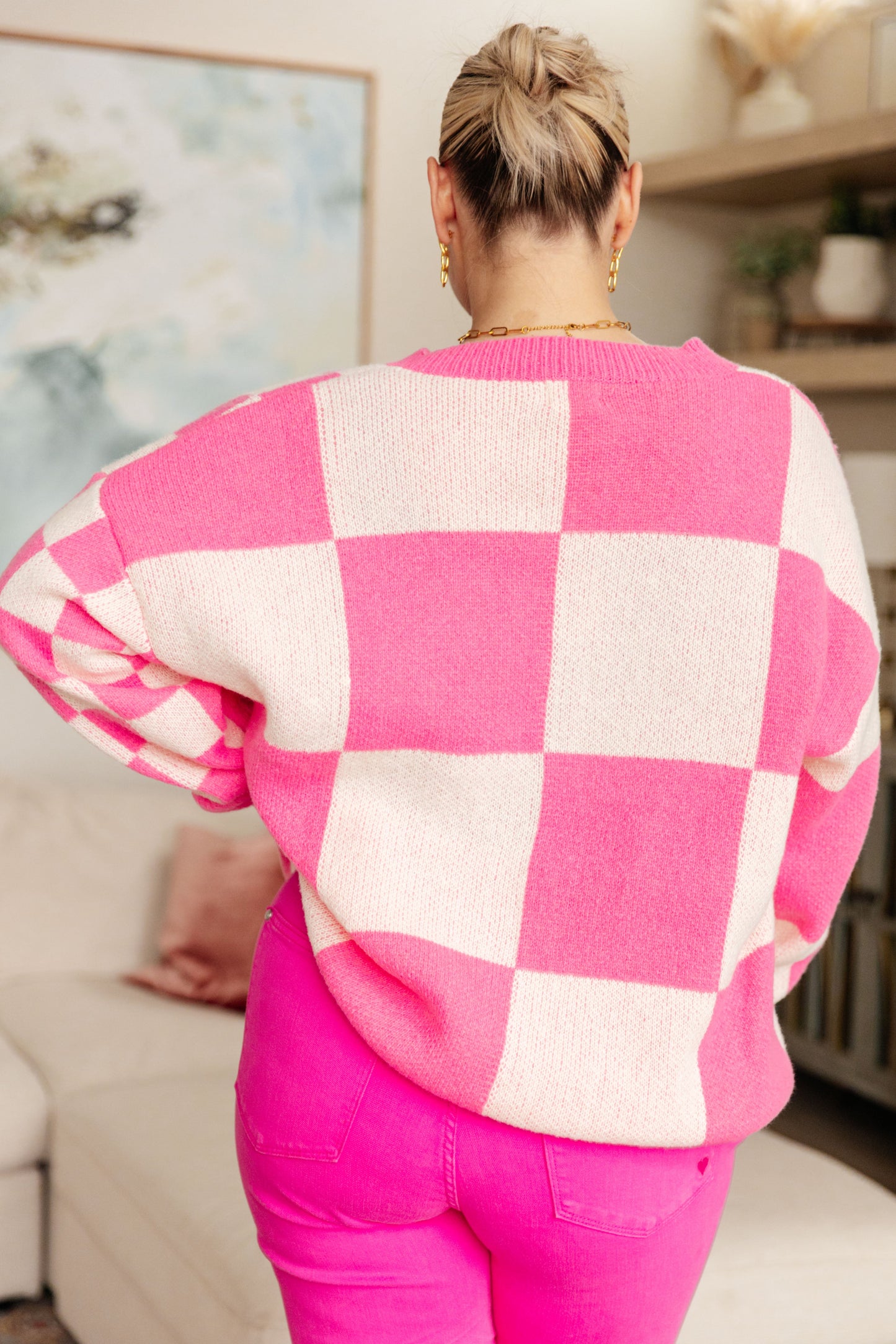 Don't Stop Me Now Checkered Cardigan - Dahlia Boutique