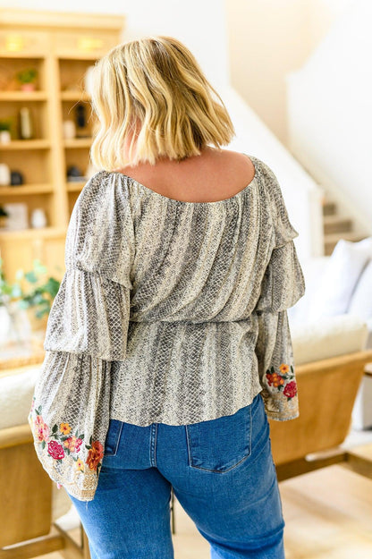 Don't Tempt Me Embroidered Blouse - Dahlia Boutique