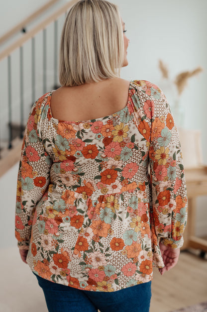 Fall For Florals Babydoll Top - Dahlia Boutique