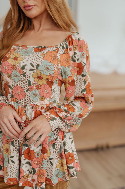 Fall For Florals Babydoll Top - Dahlia Boutique