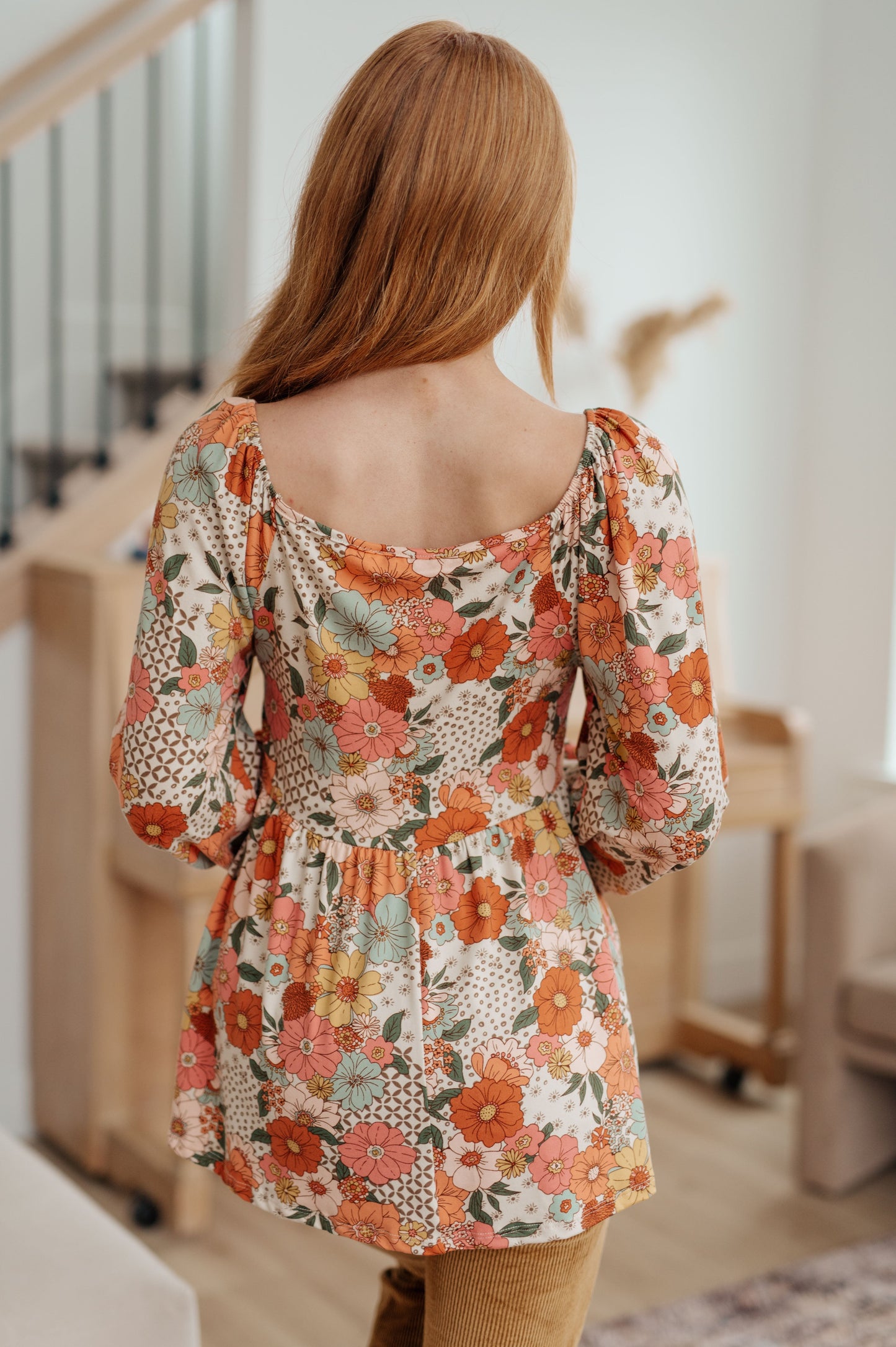 Fall For Florals Babydoll Top - Dahlia Boutique