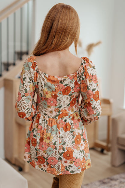 Fall For Florals Babydoll Top - Dahlia Boutique