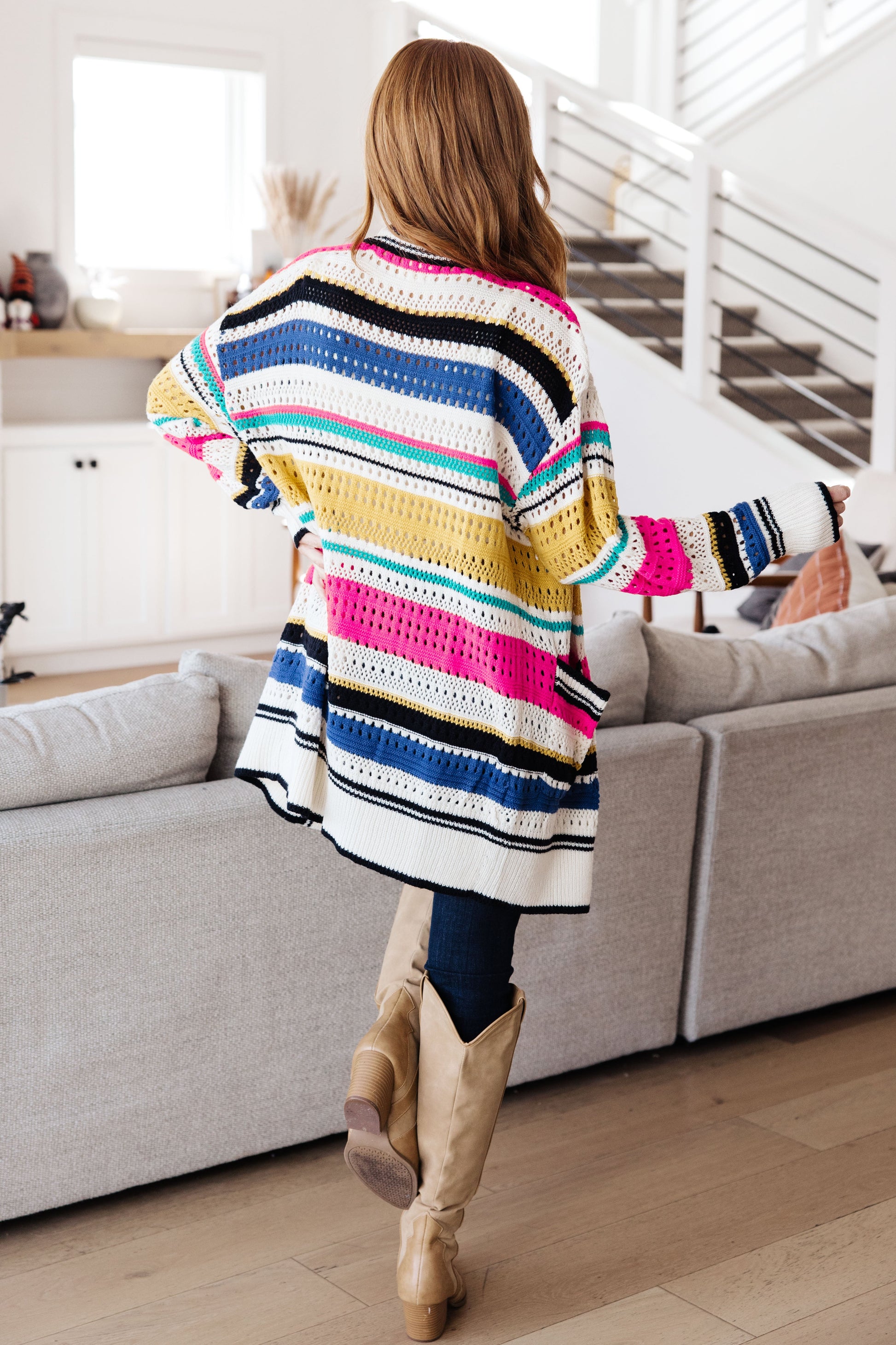 Felt Cute Striped Cardigan - Dahlia Boutique