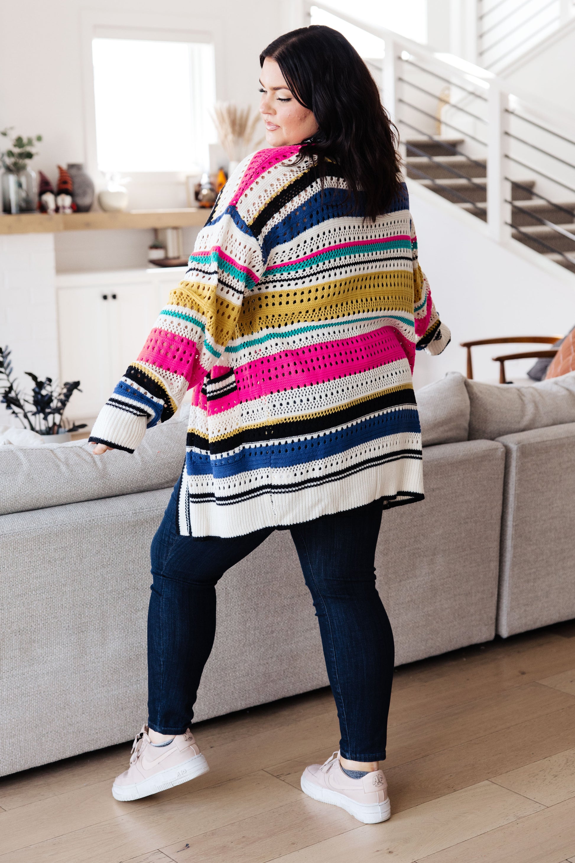 Felt Cute Striped Cardigan - Dahlia Boutique