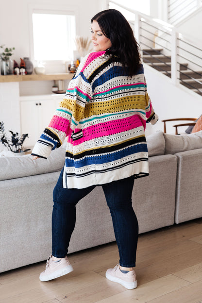 Felt Cute Striped Cardigan - Dahlia Boutique