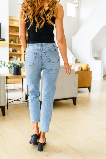 Florence High Waist Destroyed Boyfriend Jeans - Dahlia Boutique