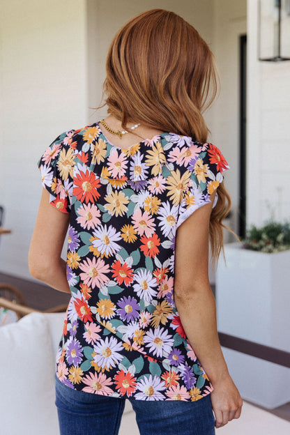 Flower Power Floral Top - Dahlia Boutique