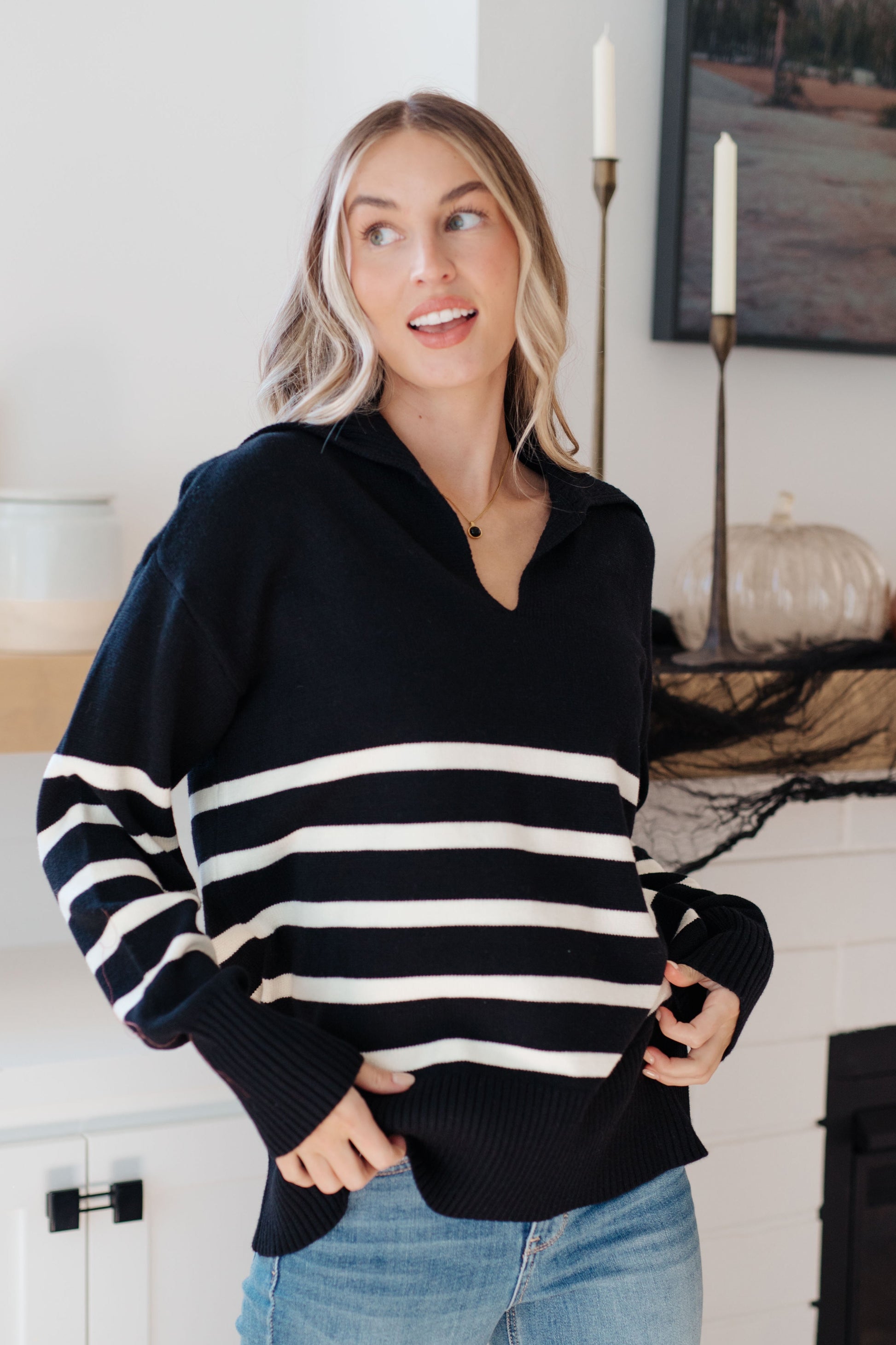 From Here On Out Striped Sweater - Dahlia Boutique