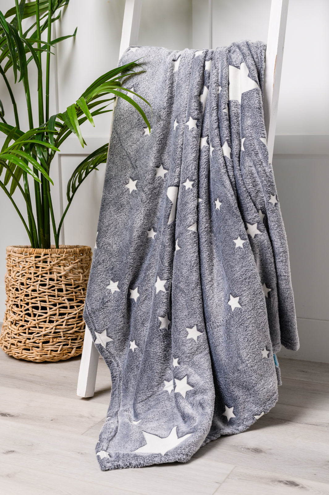 Glow in the Dark Blanket in Gray Star - Dahlia Boutique