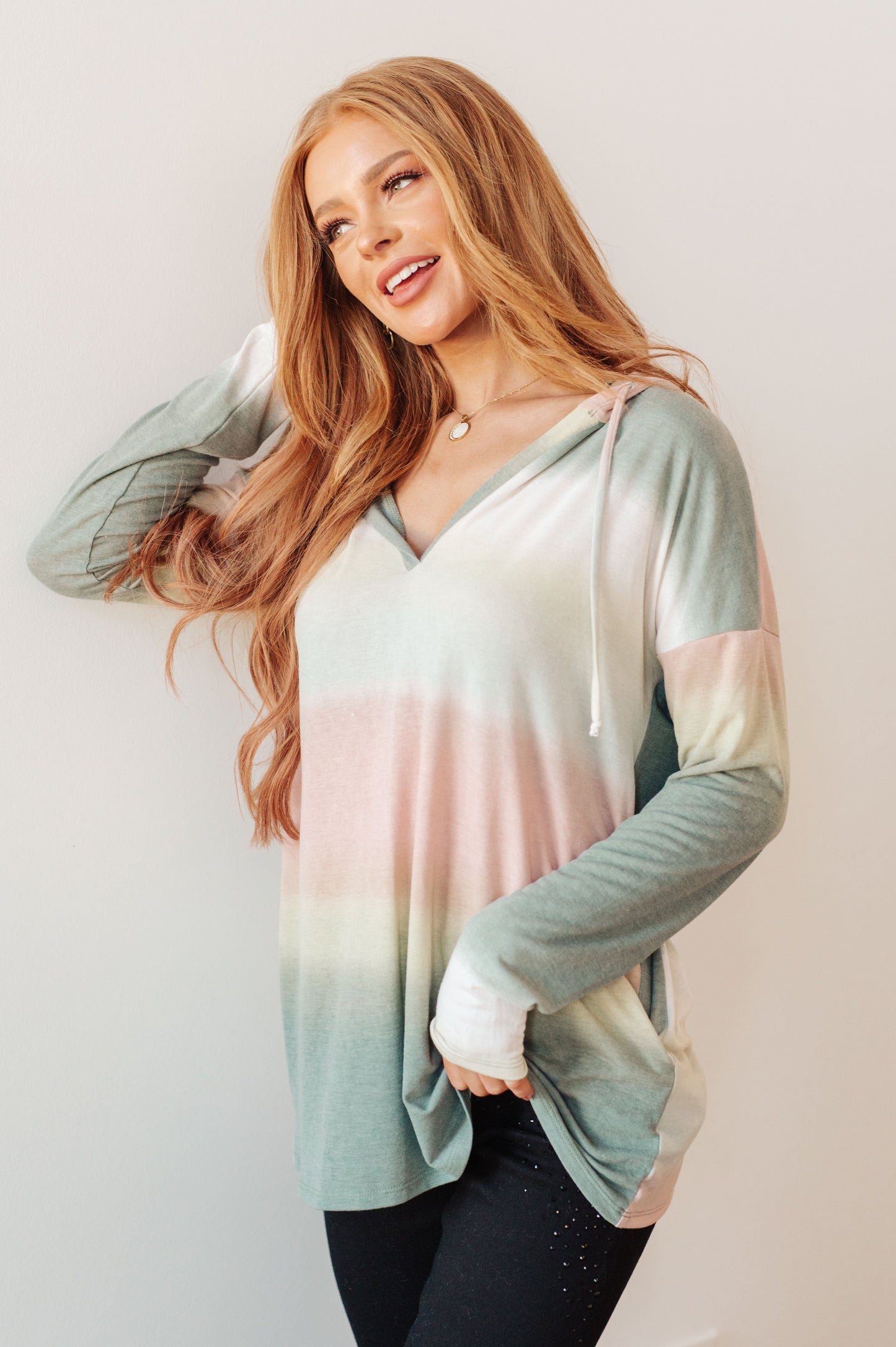 Hazy Horizon Ombre Hoodie - Dahlia Boutique