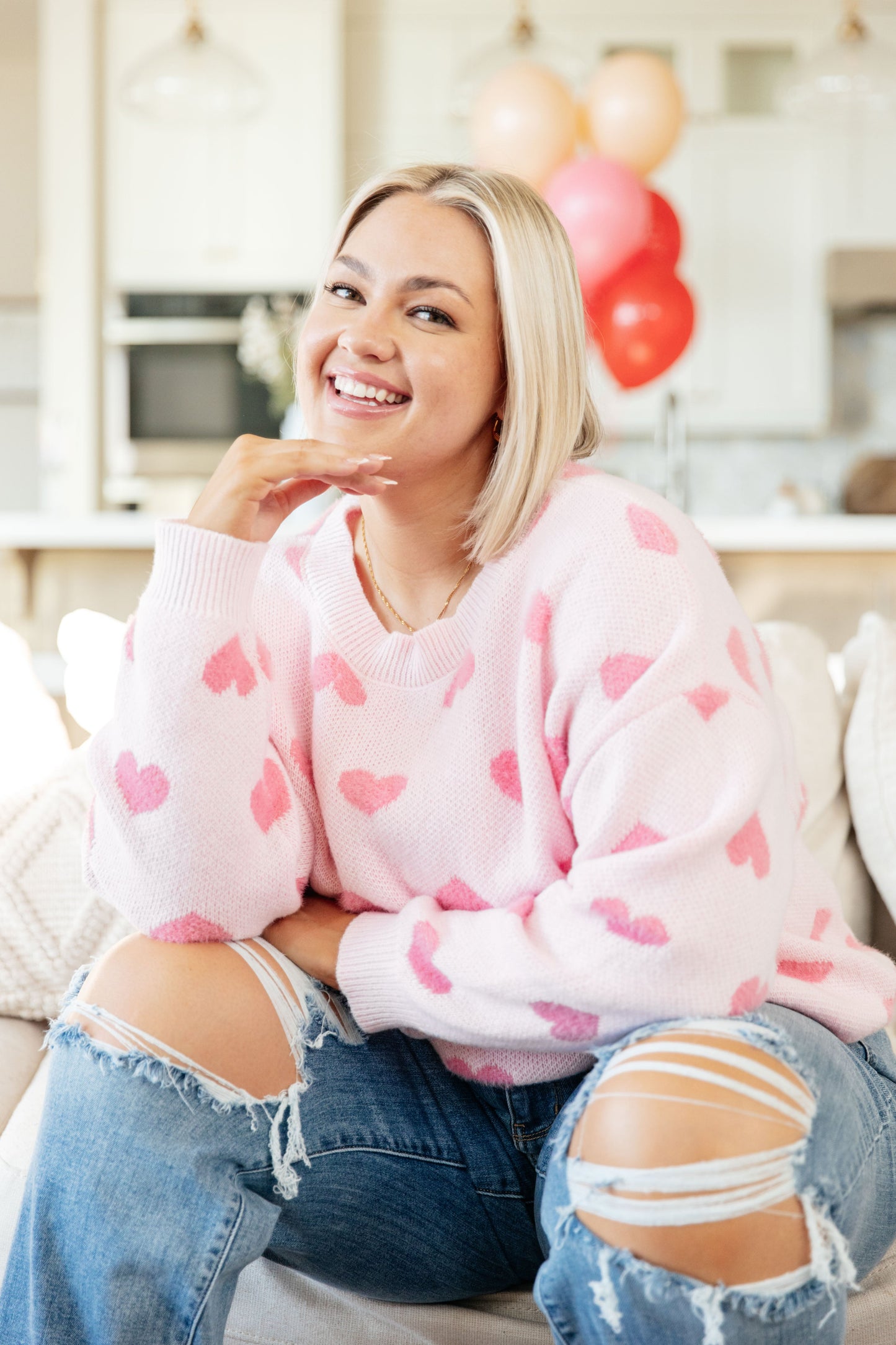 Heart On My Sleeves Sweater - Dahlia Boutique