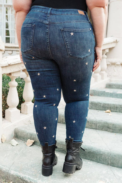 High Rise Starlight Skinnies - Dahlia Boutique