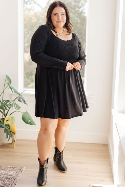 In the Thick of It Long Sleeve Skort Dress - Dahlia Boutique