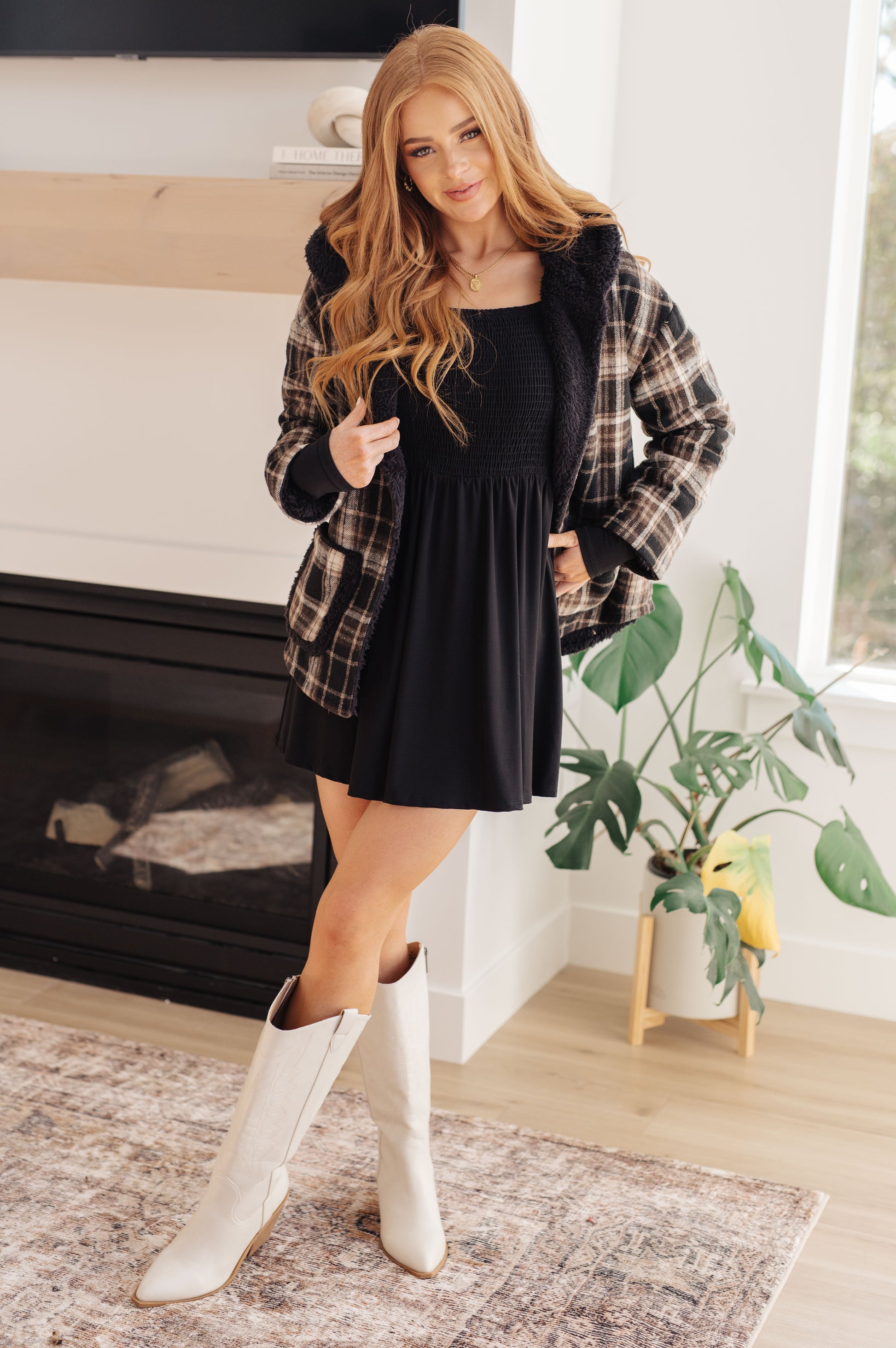 In the Thick of It Long Sleeve Skort Dress - Dahlia Boutique