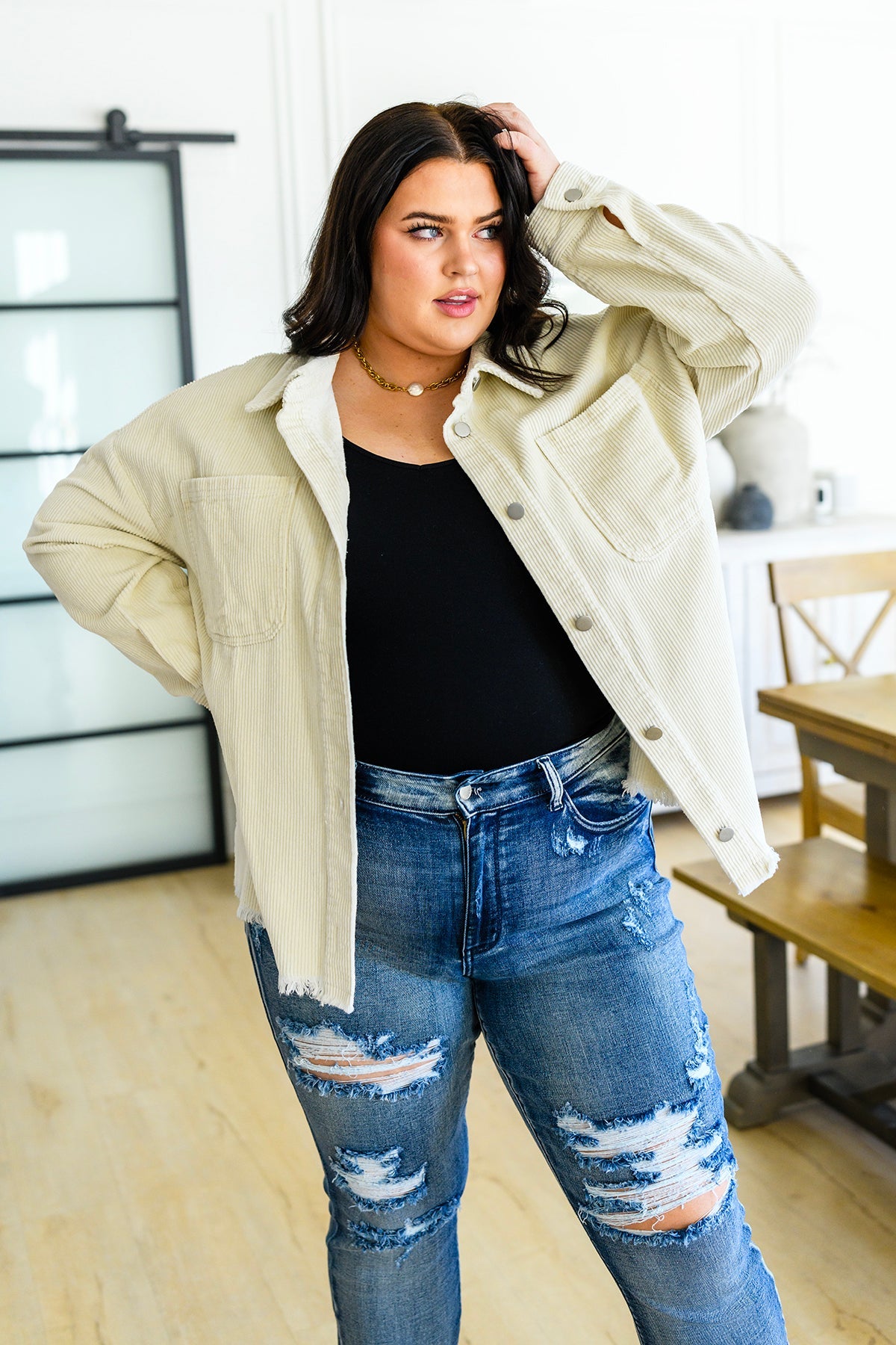 Invested in You Corduroy Shacket - Dahlia Boutique