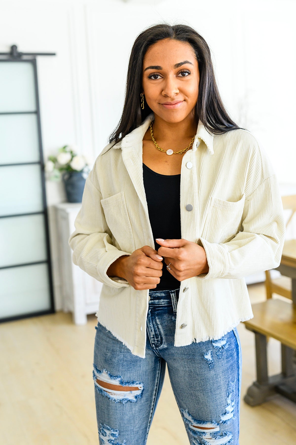 Invested in You Corduroy Shacket - Dahlia Boutique
