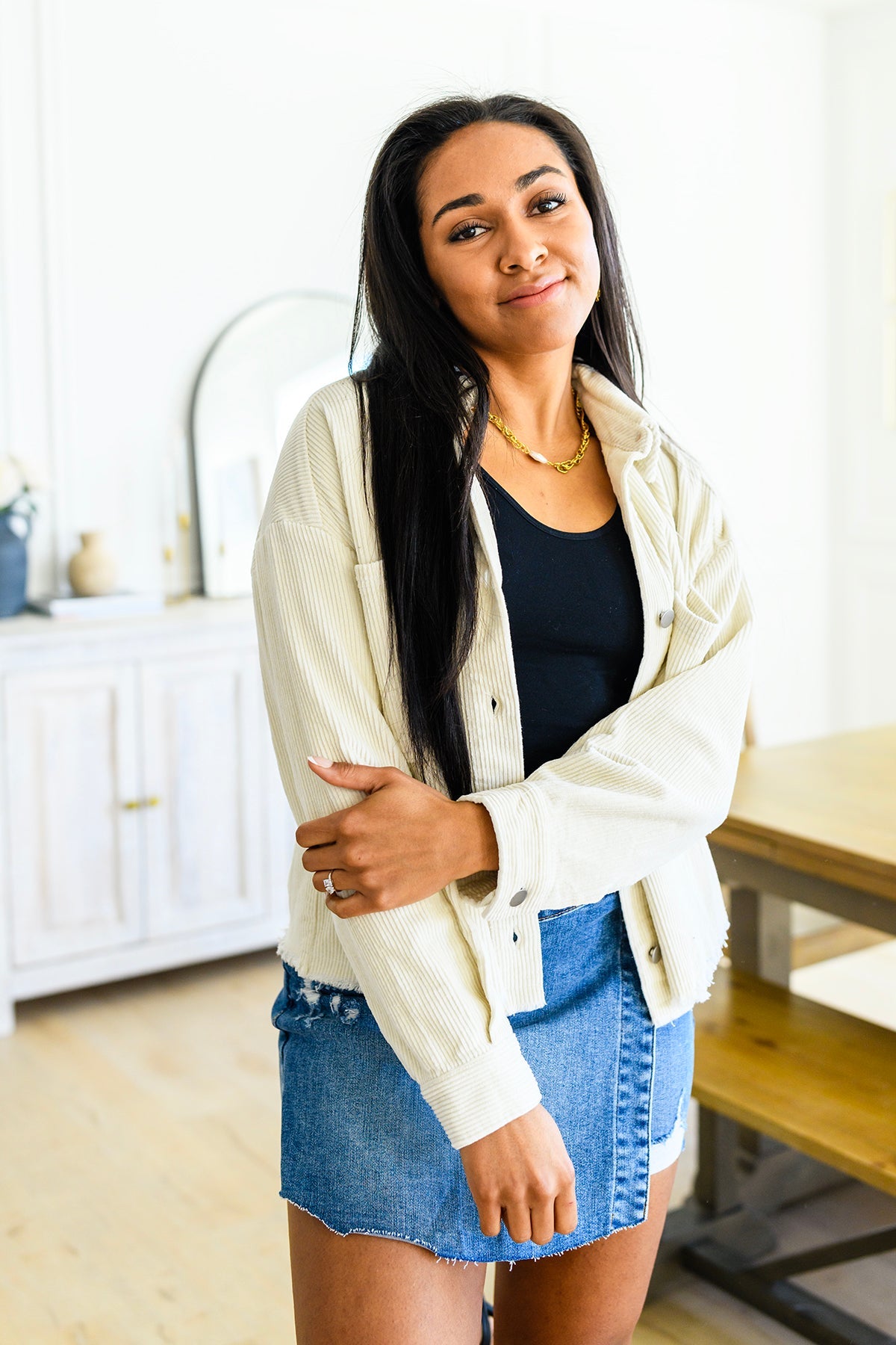 Invested in You Corduroy Shacket - Dahlia Boutique