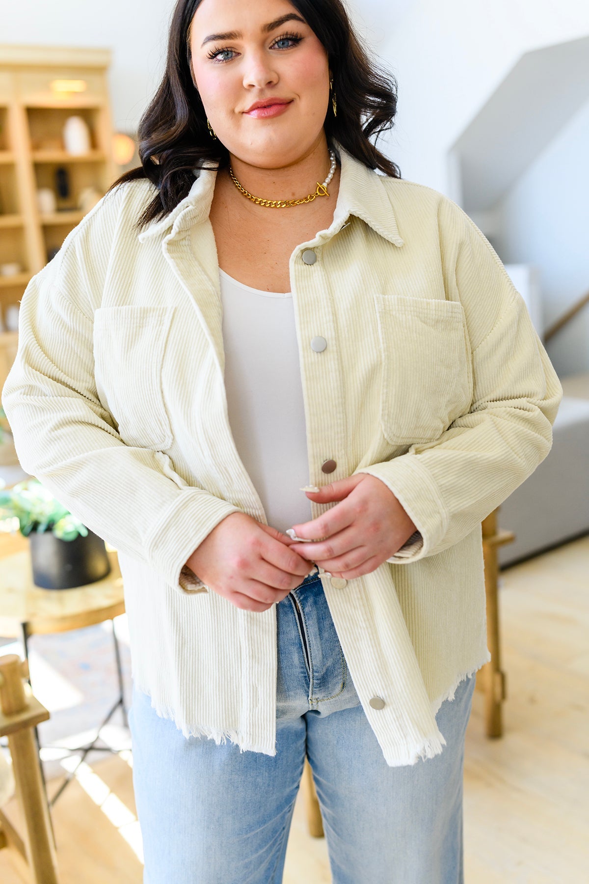 Invested in You Corduroy Shacket - Dahlia Boutique