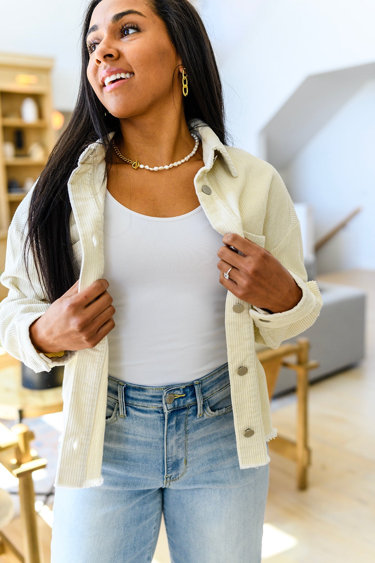 Invested in You Corduroy Shacket - Dahlia Boutique