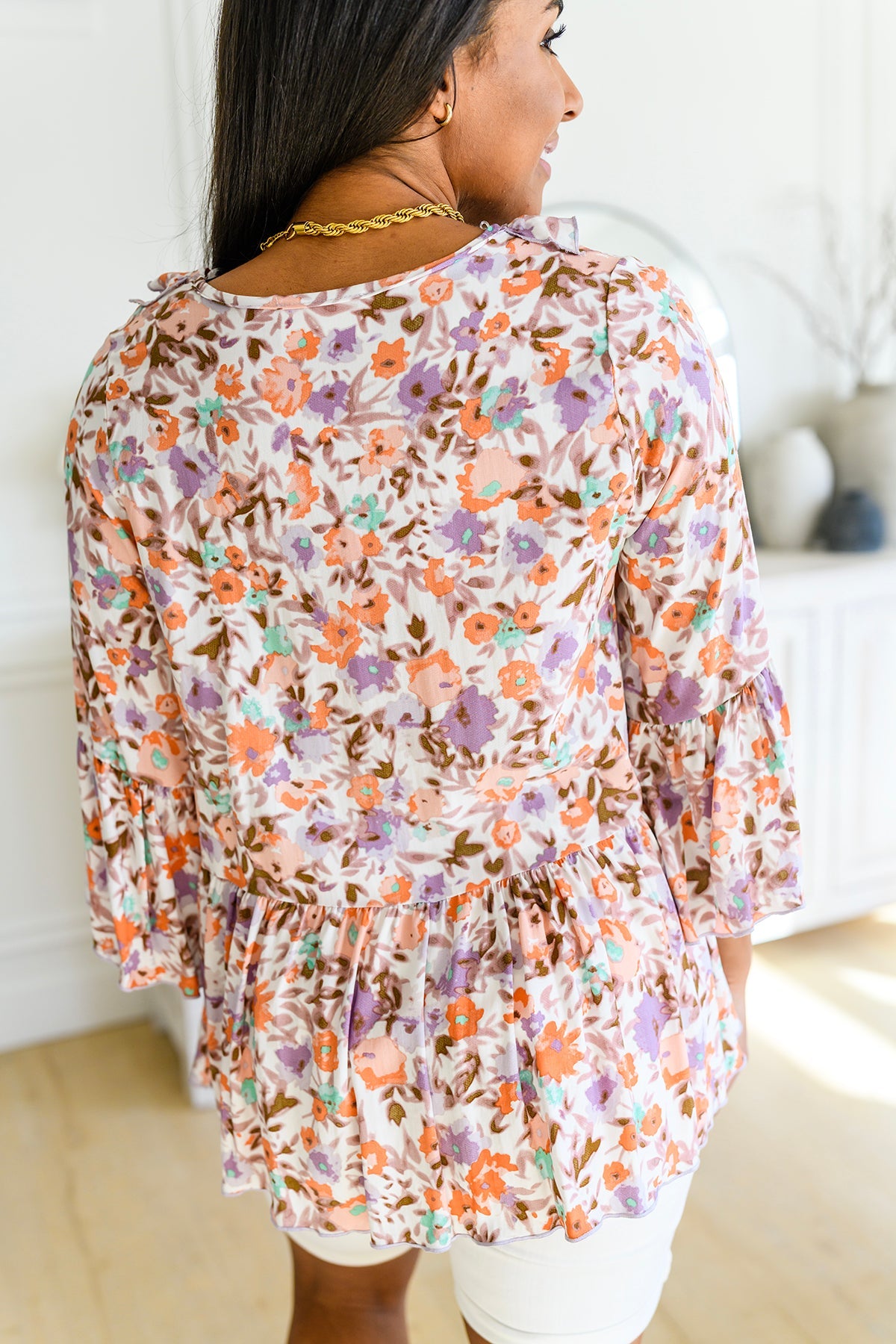 Let's Go Boho Floral Babydoll Top - Dahlia Boutique