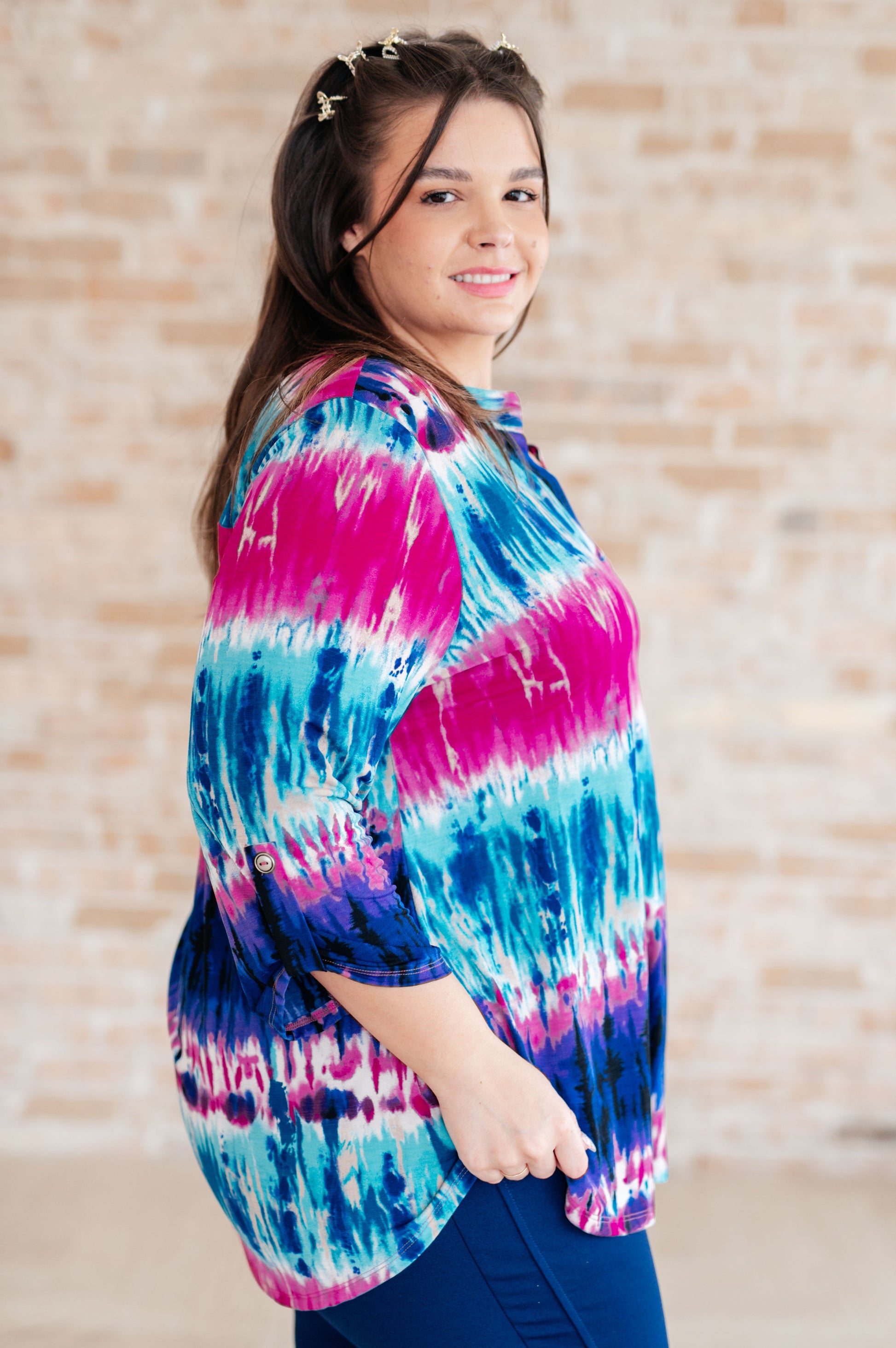 Little Lovely Blouse in Tie Dye - Dahlia Boutique