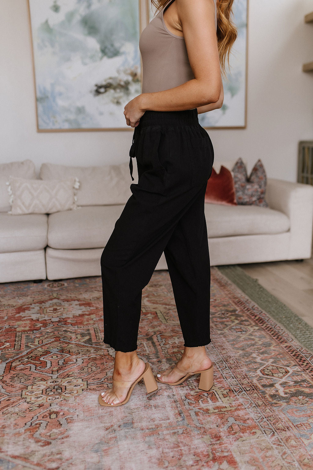 Love Me Dearly High Waisted Pants in Black - Dahlia Boutique