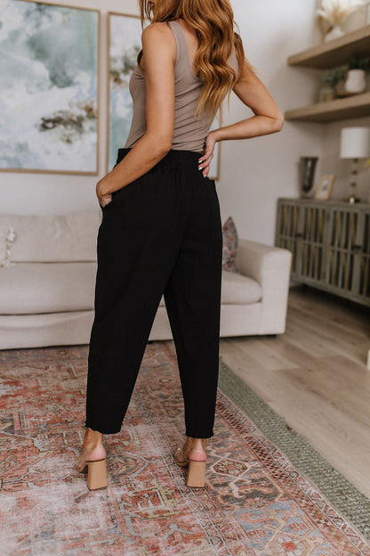 Love Me Dearly High Waisted Pants in Black - Dahlia Boutique