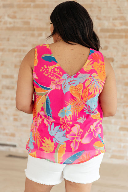 Love Me Like You Do Floral Sleeveless Blouse - Dahlia Boutique