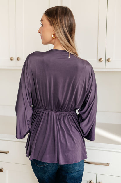 Love On The Line V-Neck Peplum Blouse - Dahlia Boutique