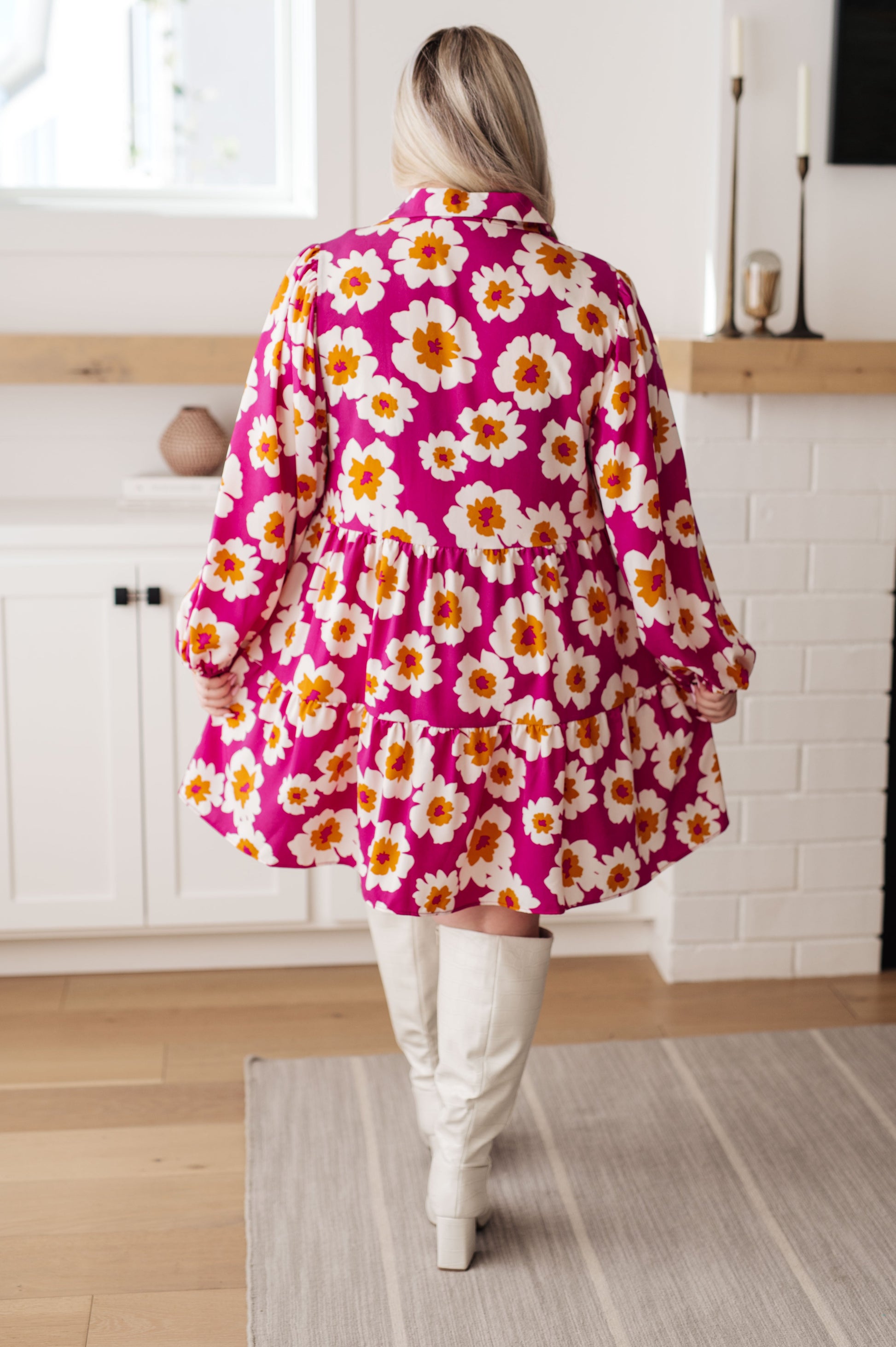 Magnificently Mod Floral Shirt Dress - Dahlia Boutique