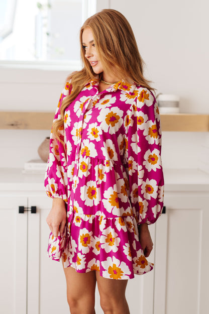 Magnificently Mod Floral Shirt Dress - Dahlia Boutique