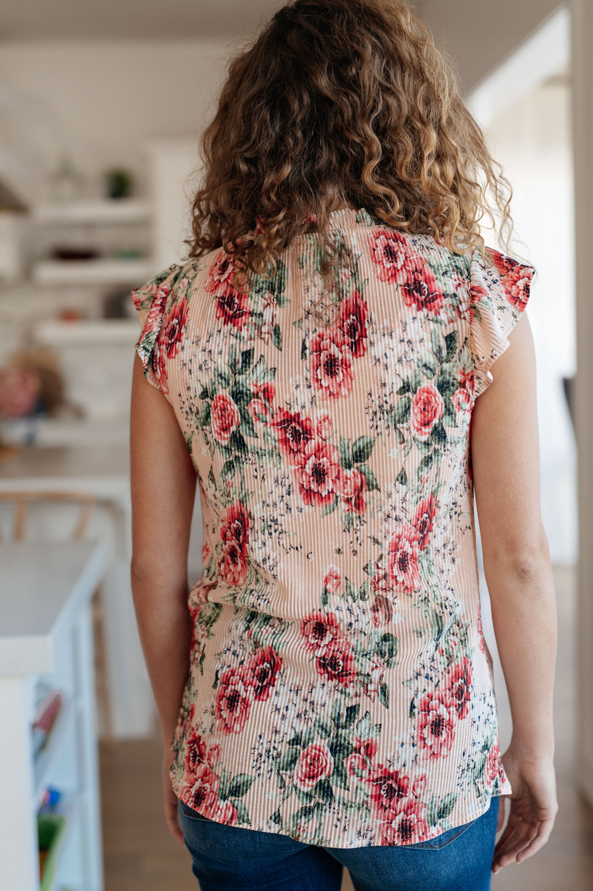 Making Me Blush Floral Top - Dahlia Boutique