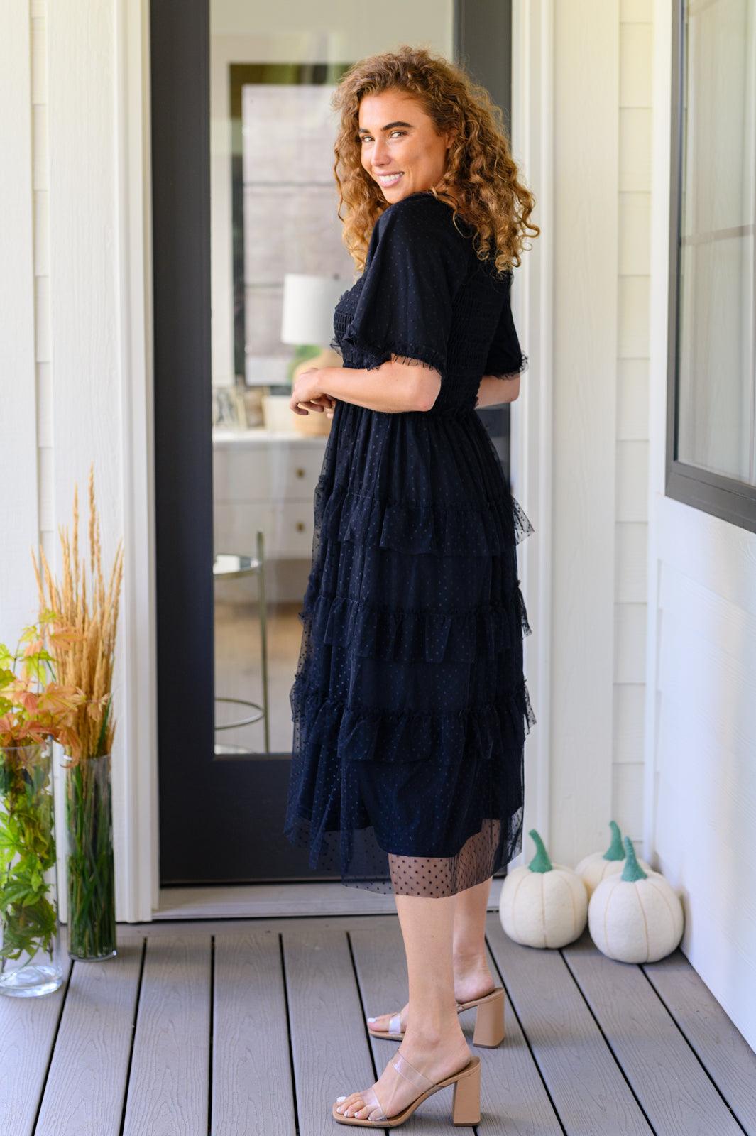 Midnight Waltz Midi Dress - Dahlia Boutique